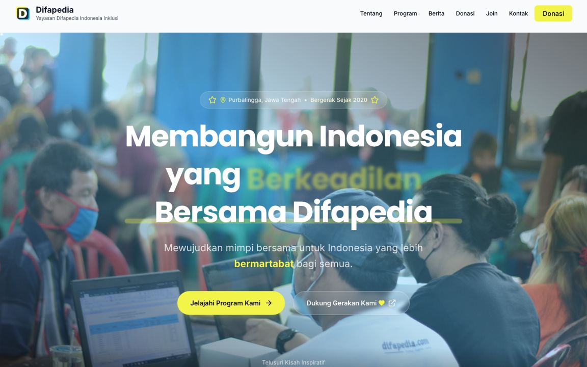 Beranda difapedia.com: Membangun Indonesia yang Berkeadilan Bersama Difapedia